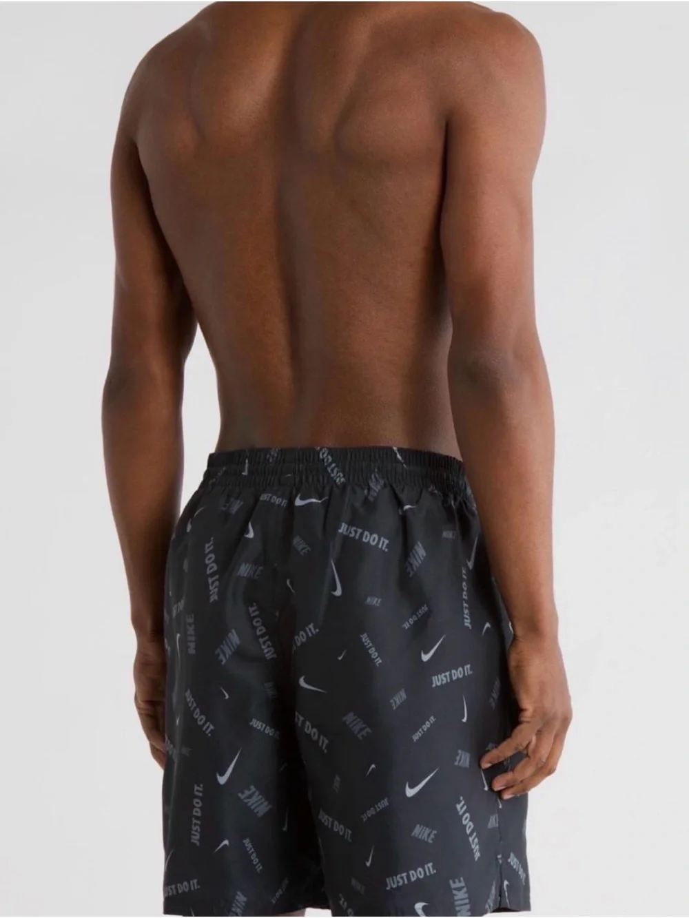 Nike Black All-Over Logo Swim Trunks